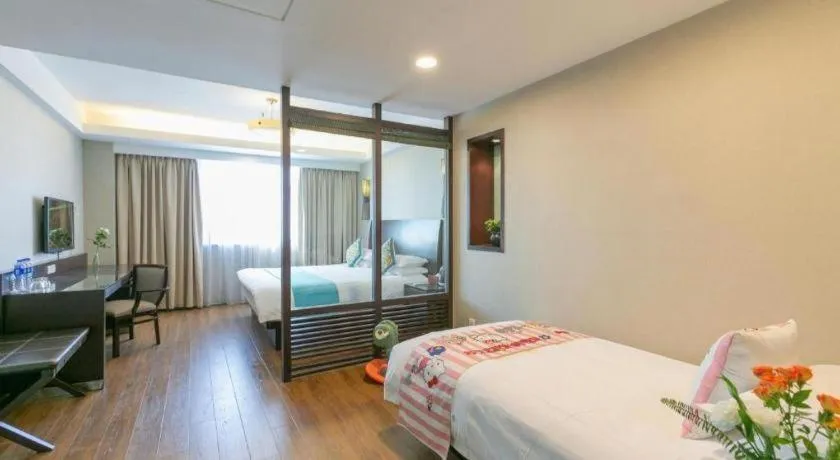 Bed in SSAW Boutique Hotel Shaoxing Ancient Town