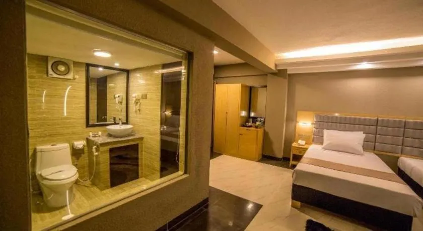 Bed in Hotel Castle Salam