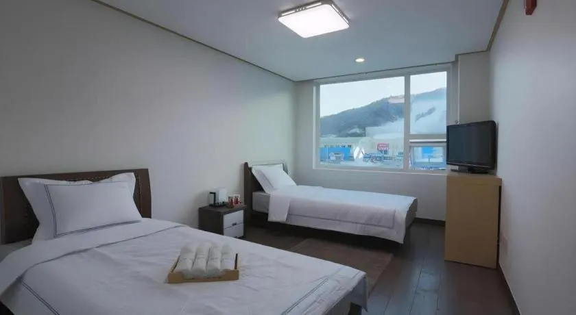 Bed in Pyeongchang the white view