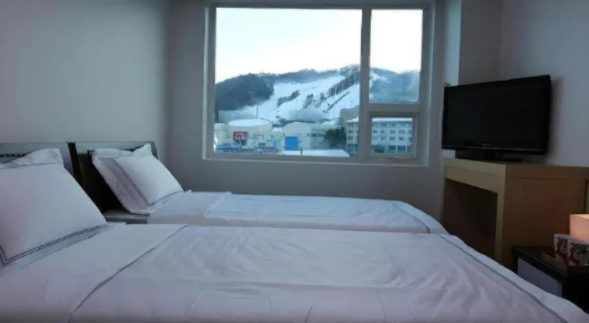 Bed in Pyeongchang the white view