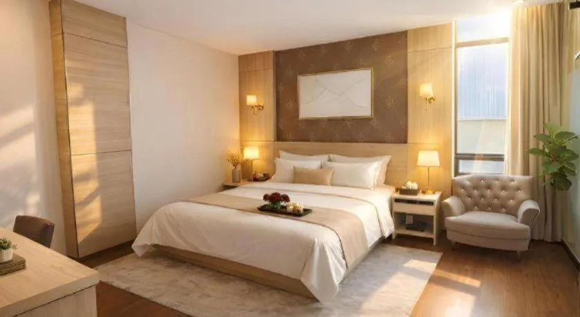 Bed in Hanyong Hotel Shenzhen International Exhibition Center