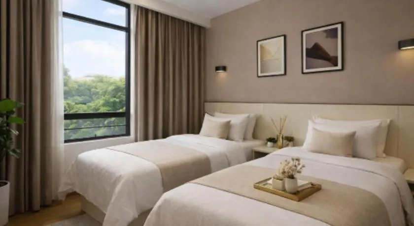 Bed in Hanyong Hotel Shenzhen International Exhibition Center