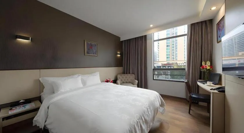 Bed in Hanyong Hotel Shenzhen International Exhibition Center