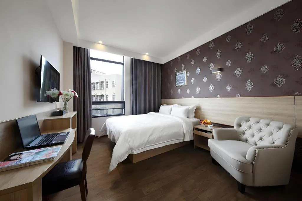 Bed in Hanyong Hotel Shenzhen International Exhibition Center