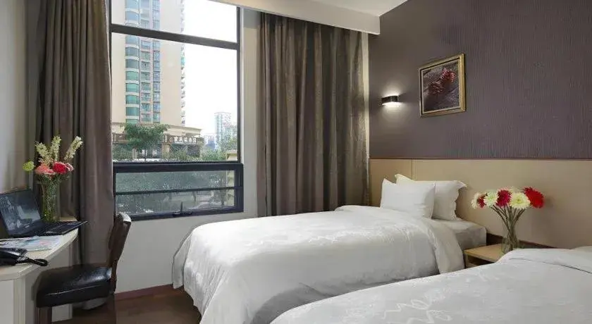 Bed in Hanyong Hotel Shenzhen International Exhibition Center Bed in Hanyong Hotel Shenzhen International Exhibition Center