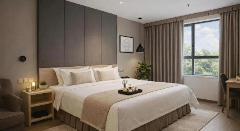 Bed in Hanyong Hotel Shenzhen International Exhibition Center