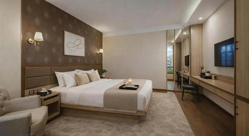 Bed in Hanyong Hotel Shenzhen International Exhibition Center