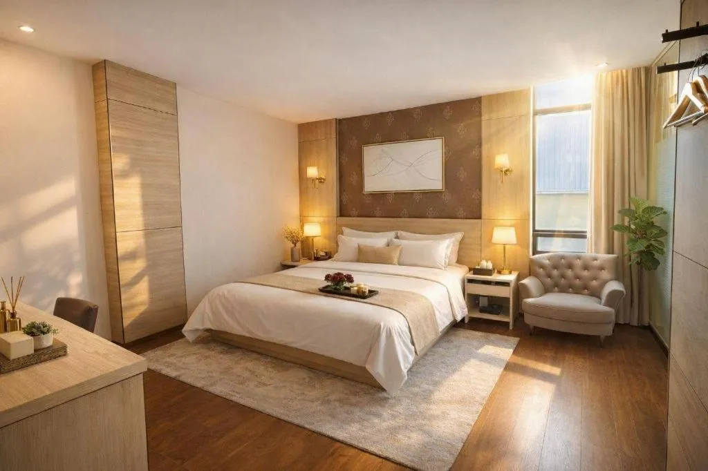 Bed in Hanyong Hotel Shenzhen International Exhibition Center