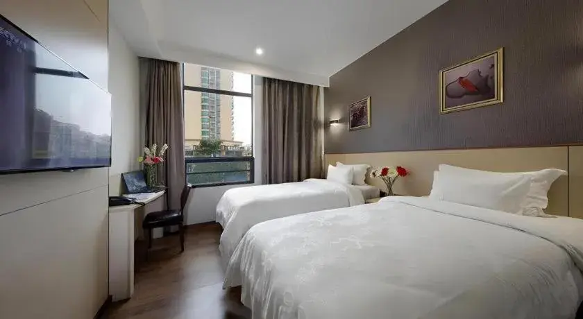 Bed in Hanyong Hotel Shenzhen International Exhibition Center Bed in Hanyong Hotel Shenzhen International Exhibition Center