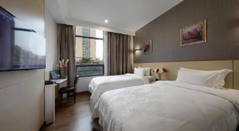 Bed in Hanyong Hotel Shenzhen International Exhibition Center