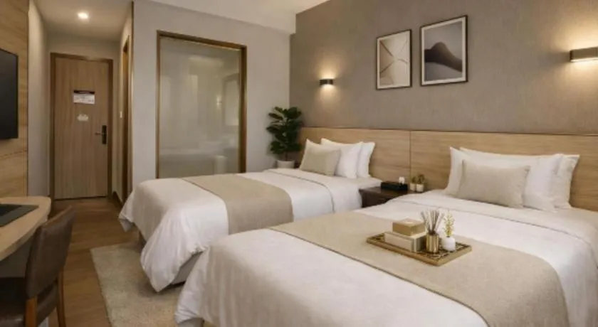 Bed in Hanyong Hotel Shenzhen International Exhibition Center