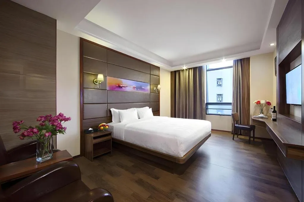 Bed in Hanyong Hotel Shenzhen International Exhibition Center