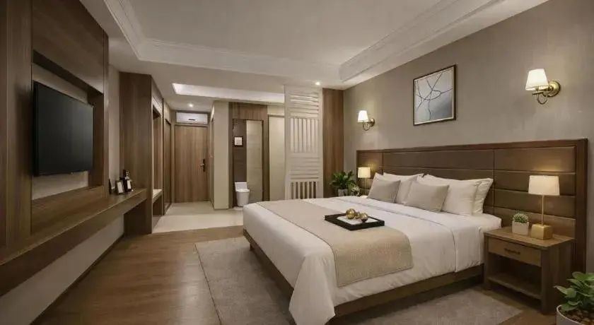 Bed in Hanyong Hotel Shenzhen International Exhibition Center Bed in Hanyong Hotel Shenzhen International Exhibition Center