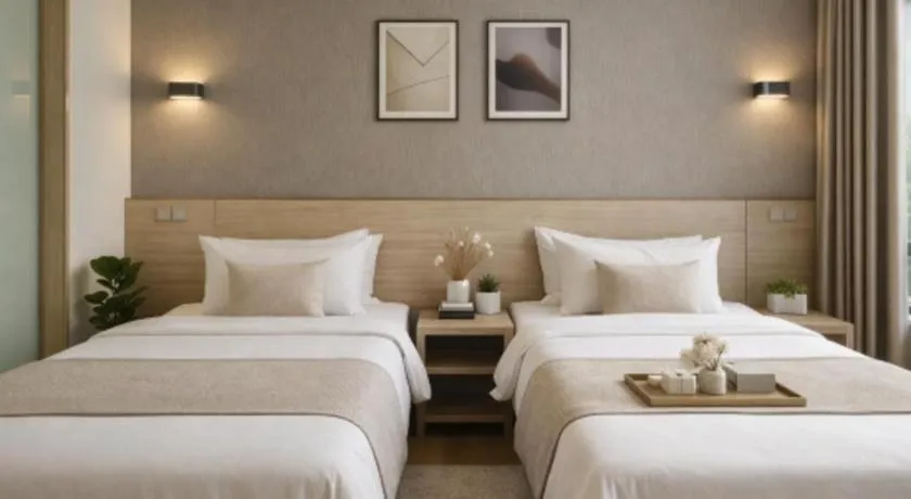 Bed in Hanyong Hotel Shenzhen International Exhibition Center