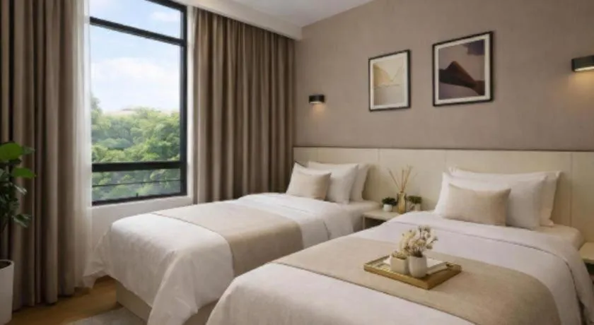 Bed in Hanyong Hotel Shenzhen International Exhibition Center