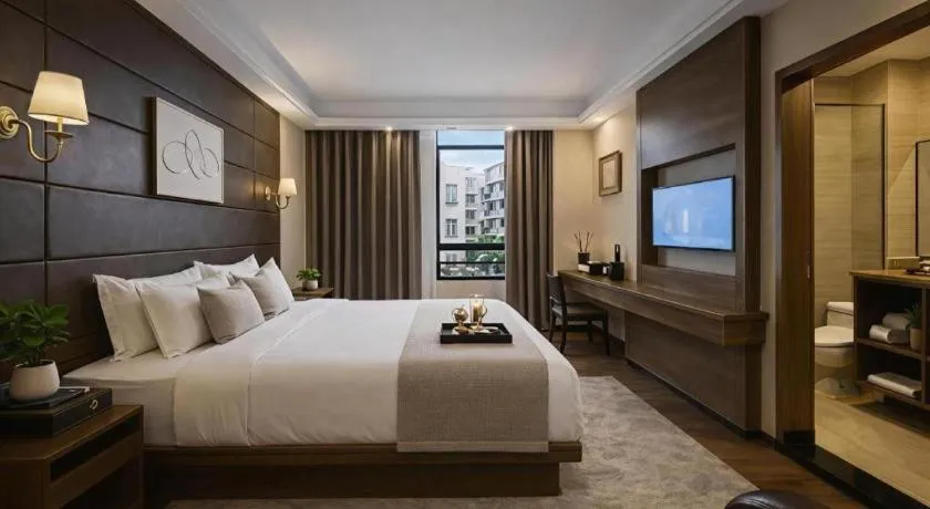 Bed in Hanyong Hotel Shenzhen International Exhibition Center