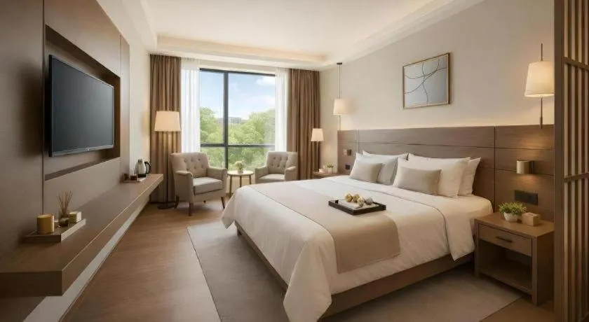 Bed in Hanyong Hotel Shenzhen International Exhibition Center