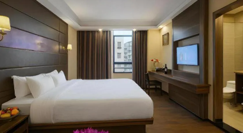 Bed in Hanyong Hotel Shenzhen International Exhibition Center