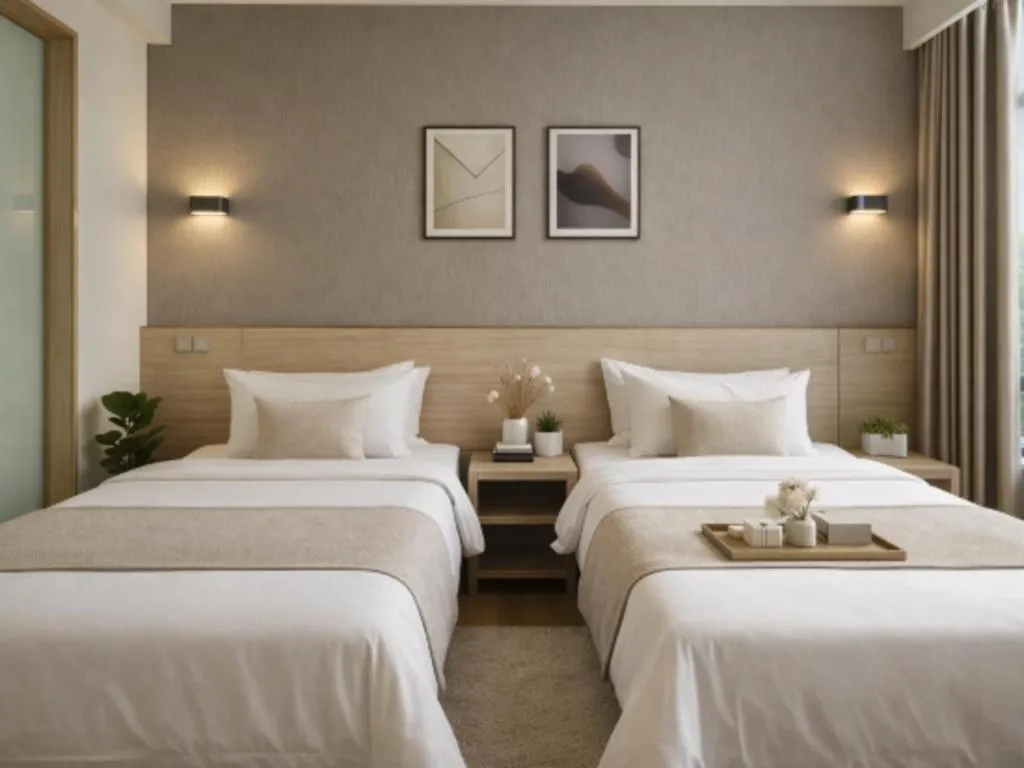 Bed in Hanyong Hotel Shenzhen International Exhibition Center