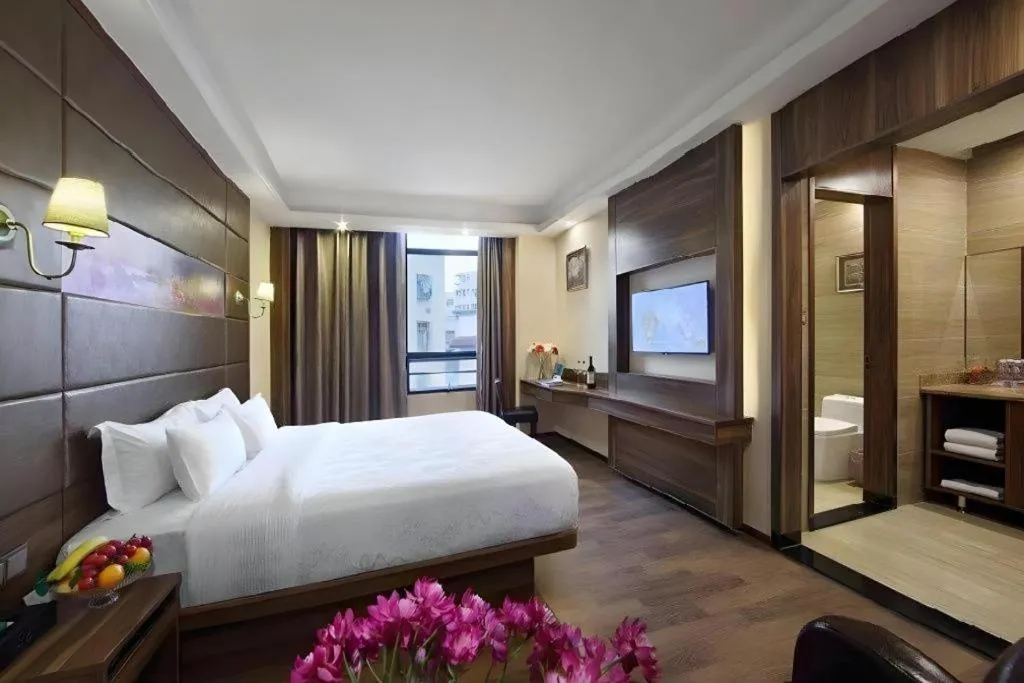 Bed in Hanyong Hotel Shenzhen International Exhibition Center