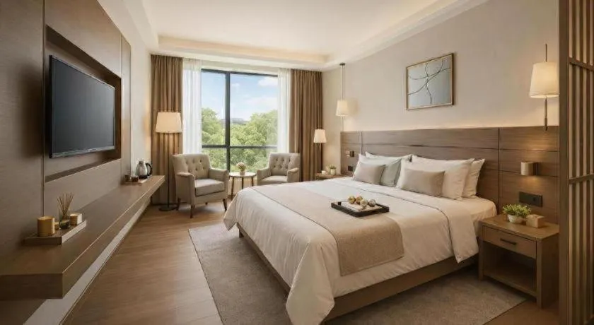 Bed in Hanyong Hotel Shenzhen International Exhibition Center