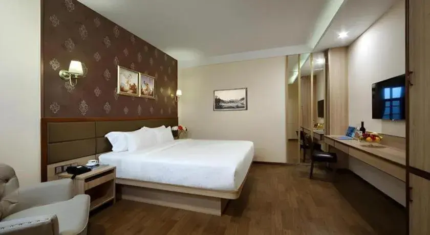 Bed in Hanyong Hotel Shenzhen International Exhibition Center Bed in Hanyong Hotel Shenzhen International Exhibition Center