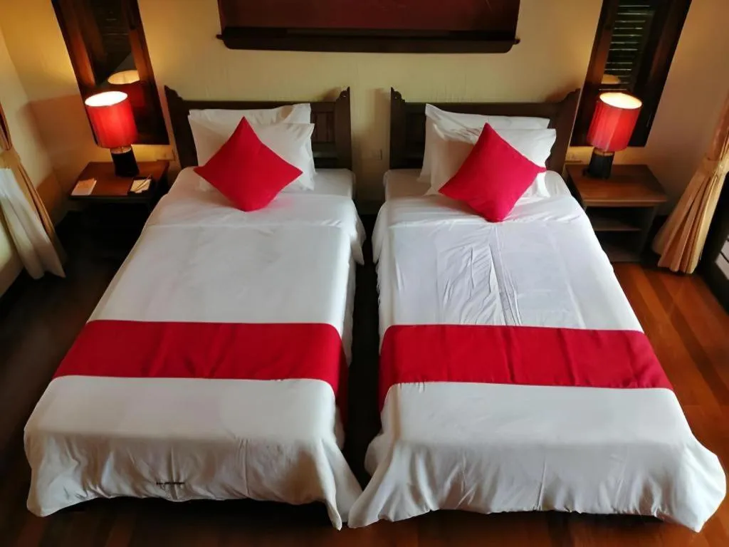 Bed in Pai Hotsprings Spa Resort