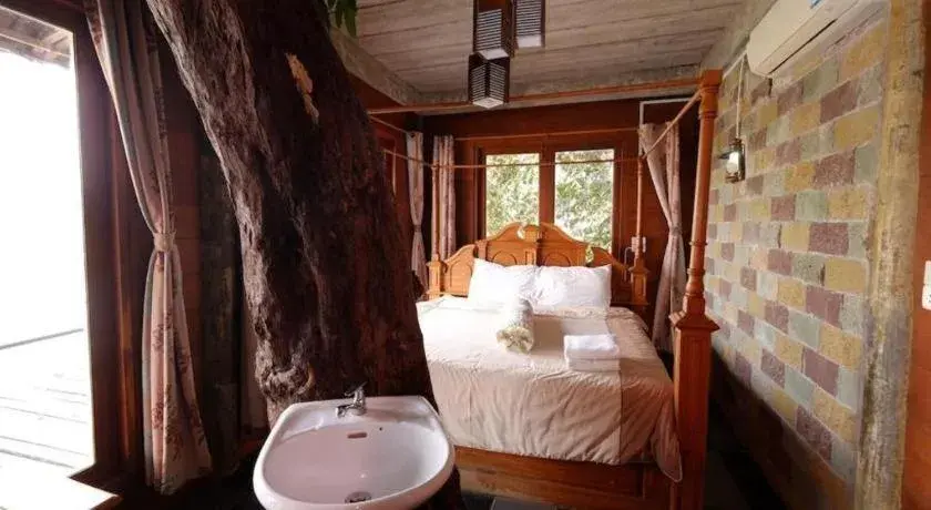 Bed in P&P Coffee & Resort Maesariang Bed in P&P Coffee & Resort Maesariang