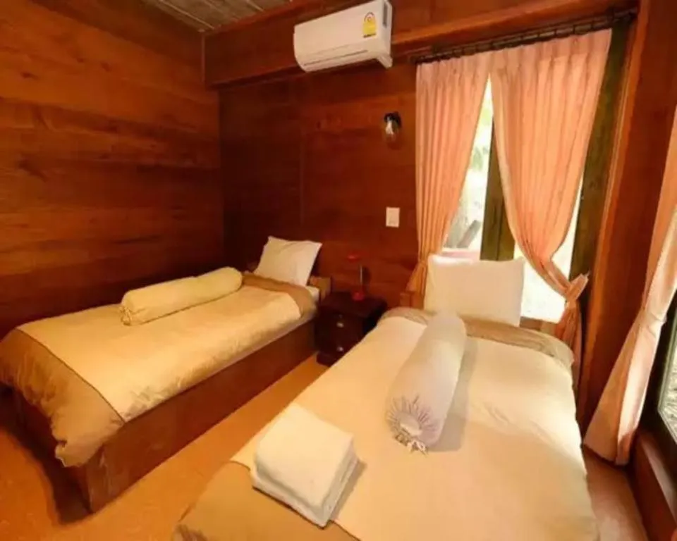 Bed in P&P Coffee & Resort Maesariang