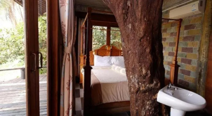 Bed in P&P Coffee & Resort Maesariang