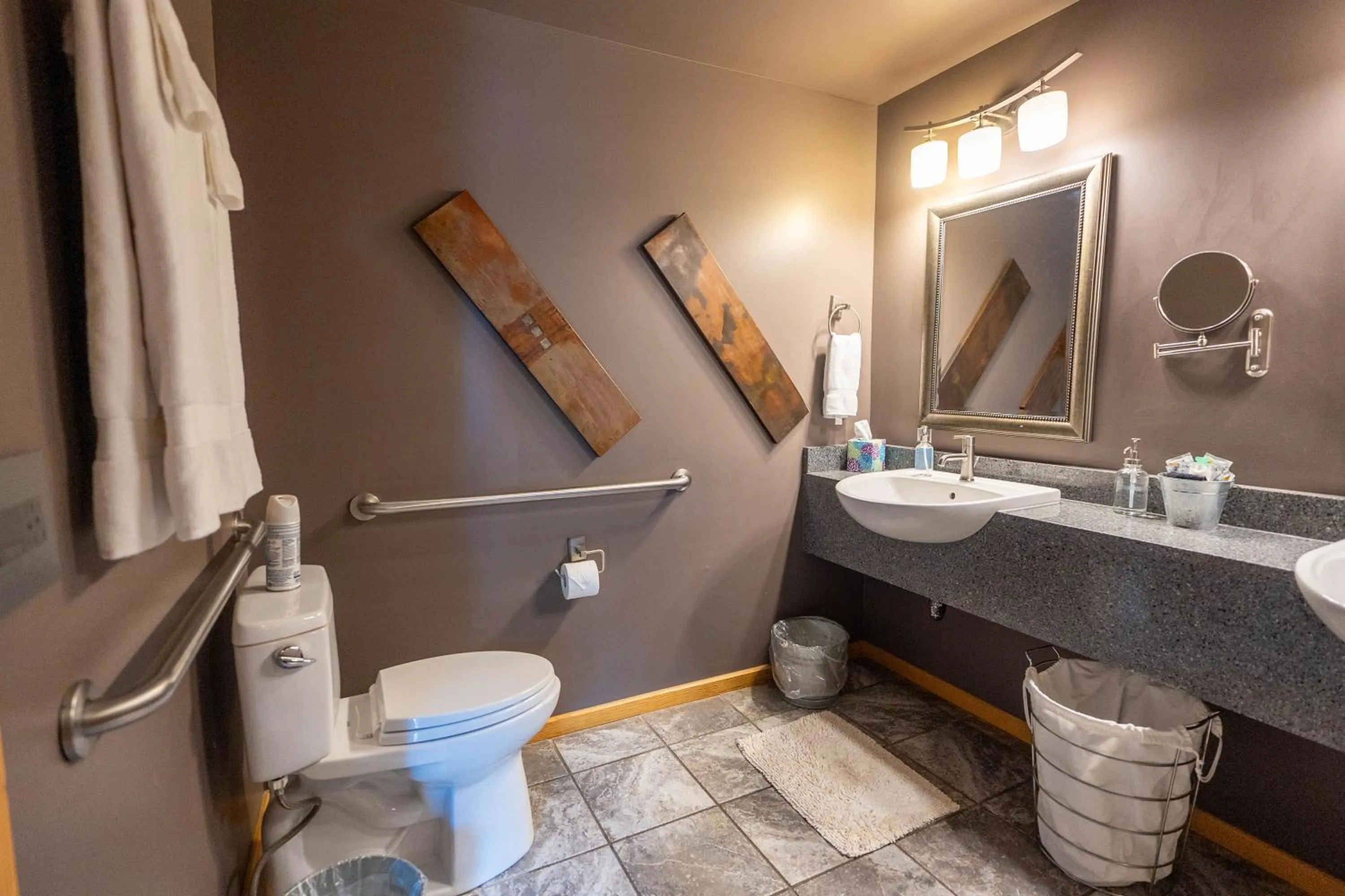 Toilet in Beaver Lakefront Cabins - Couples Only Getaways
