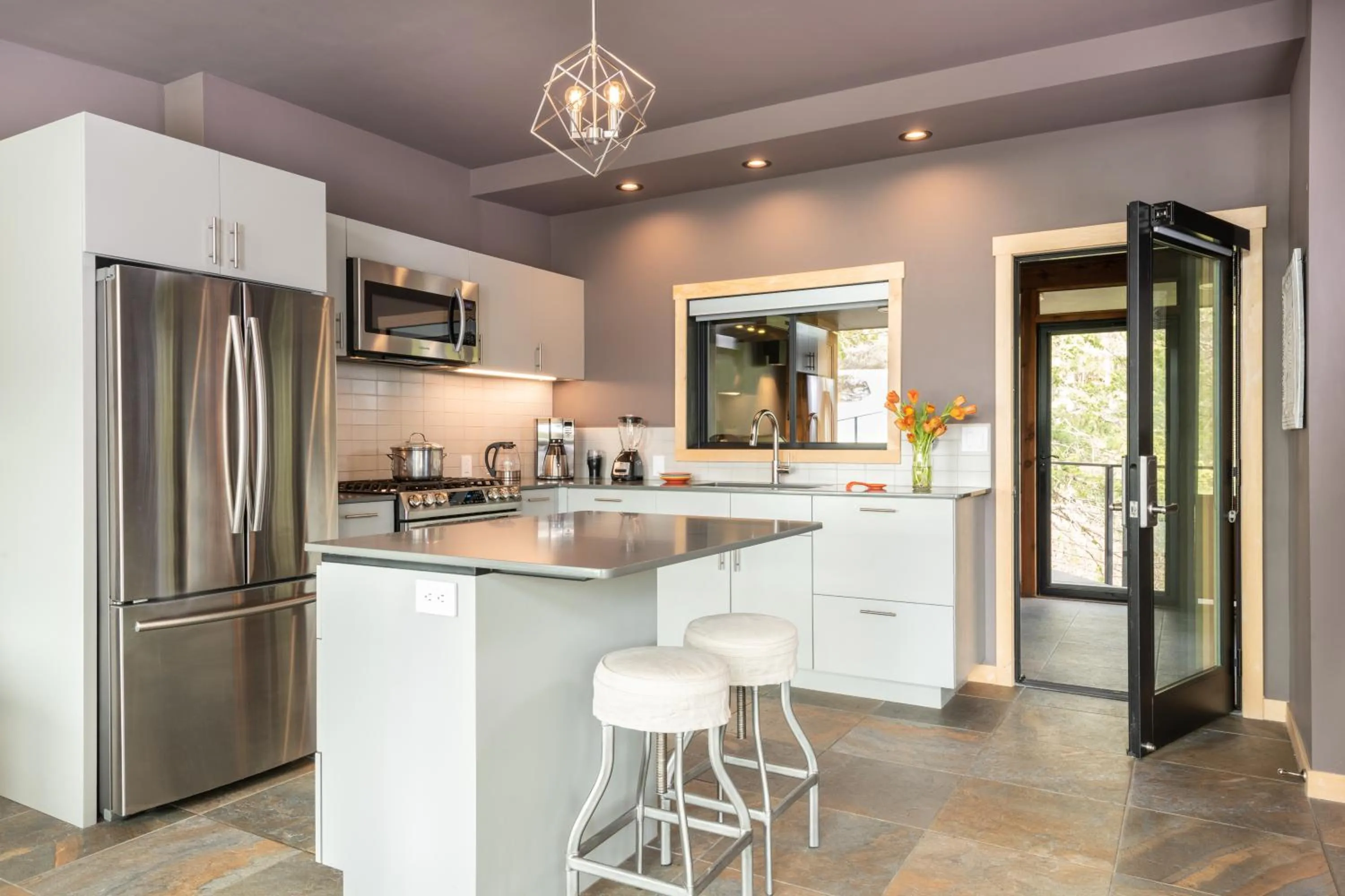 Kitchen or kitchenette in Beaver Lakefront Cabins - Couples Only Getaways