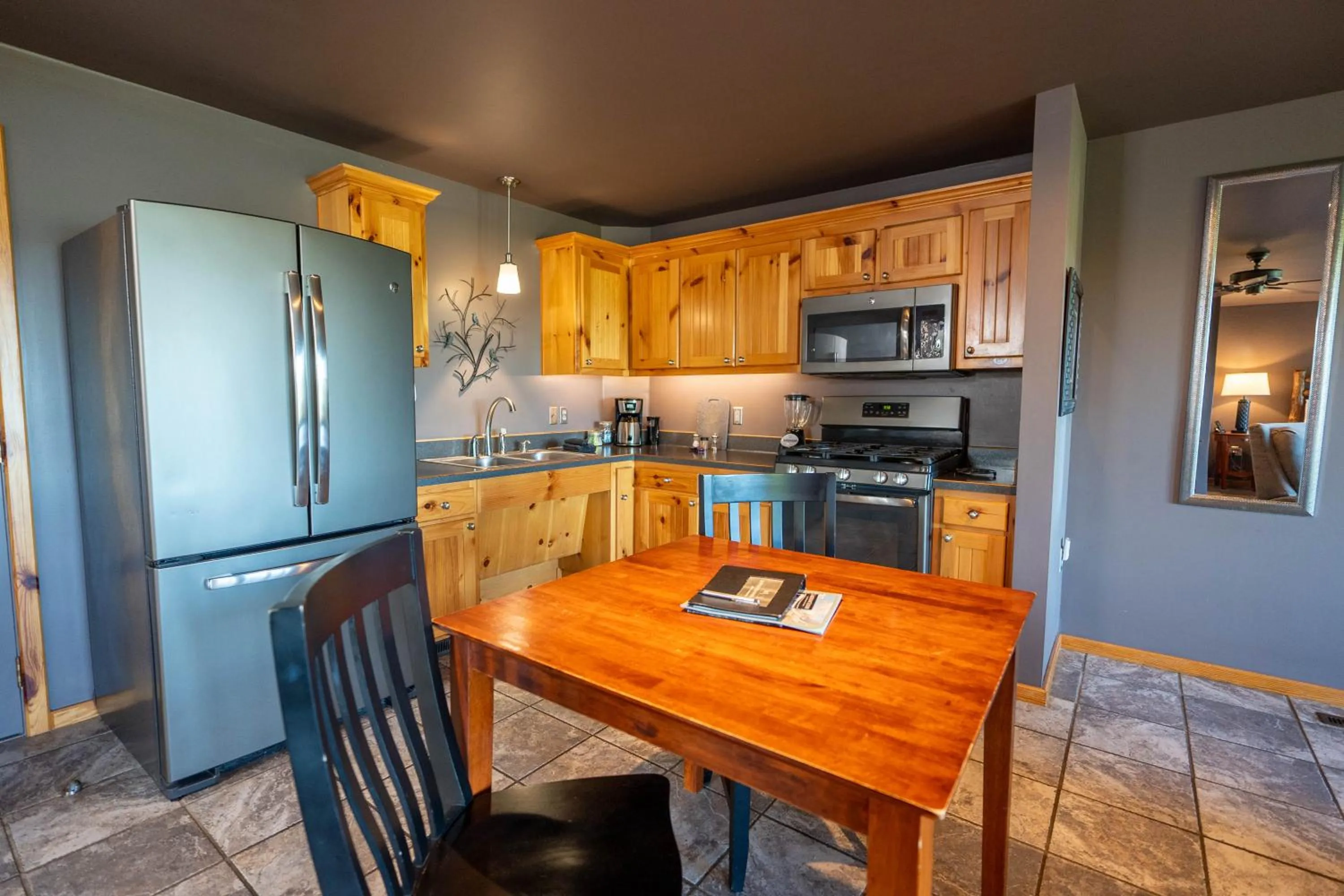 Kitchen or kitchenette in Beaver Lakefront Cabins - Couples Only Getaways