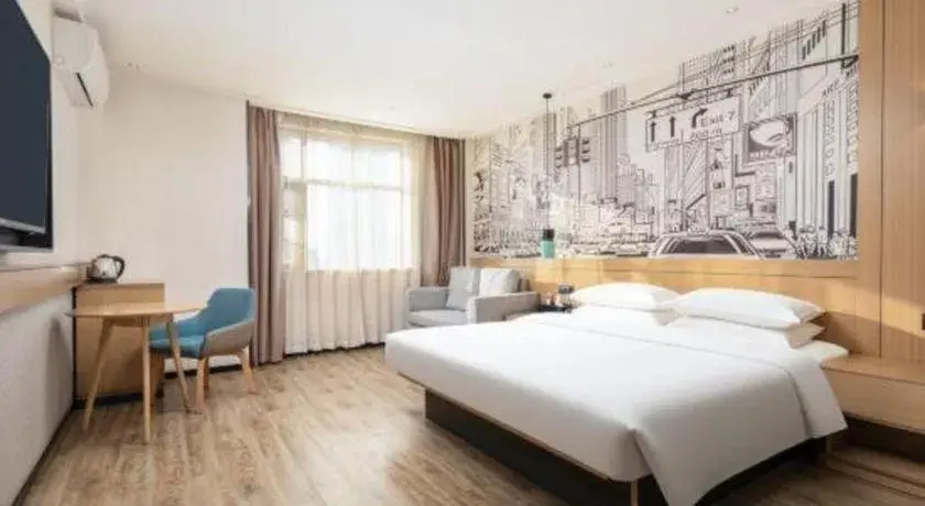 Bed in City Comfort Inn Wuhan Hanyang Street Caidian Square Metro Station Bed in City Comfort Inn Wuhan Hanyang Street Caidian Square Metro Station