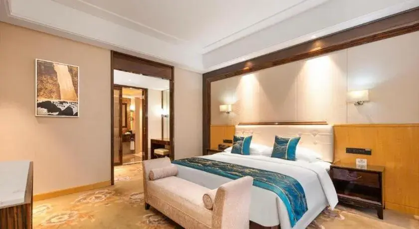 Bed in Jin Jiang Mingcheng Hotel Bed in Jin Jiang Mingcheng Hotel