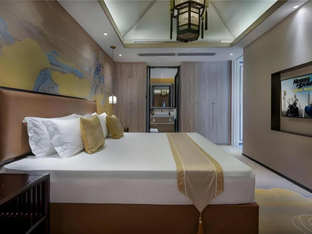 Bed in Yuan Culture Hotel Shenzhen World Shajing