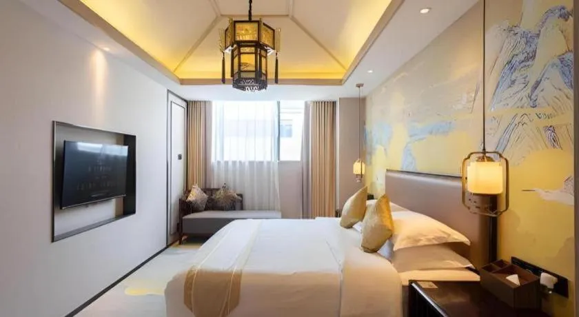 Bed in Yuan Culture Hotel Shenzhen World Shajing