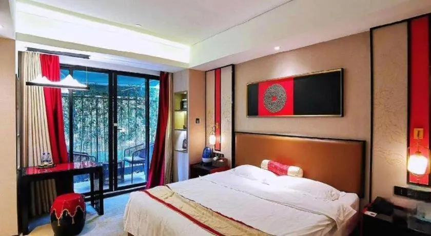 Bed in Yuan Culture Hotel Shenzhen World Shajing
