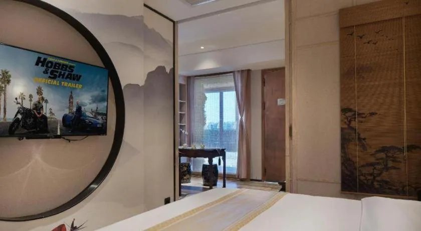 Bed in Yuan Culture Hotel Shenzhen World Shajing