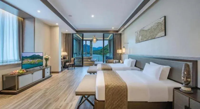 Bed in LN Dongfang Hot Spring Resort Bed in LN Dongfang Hot Spring Resort