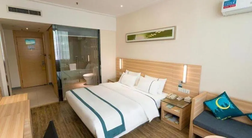 Bed in City Comfort Inn Ezhou Wenxing Avenue Central Hospital