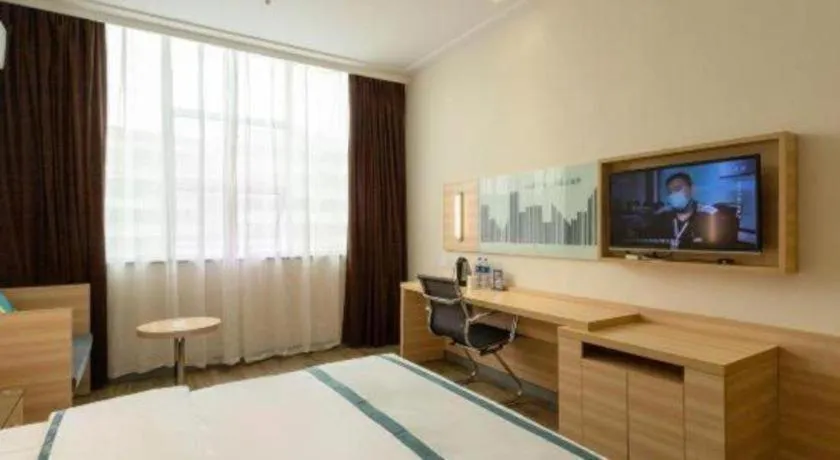 Bed in City Comfort Inn Ezhou Wenxing Avenue Central Hospital