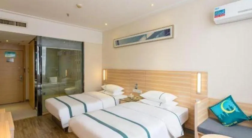 Bed in City Comfort Inn Ezhou Wenxing Avenue Central Hospital