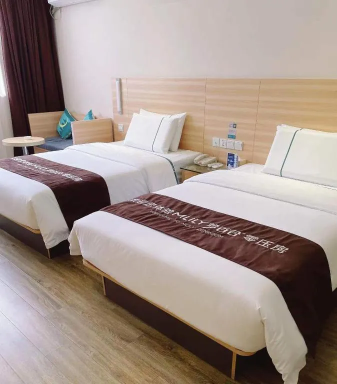 Bed in City Comfort Inn Ezhou Wenxing Avenue Central Hospital