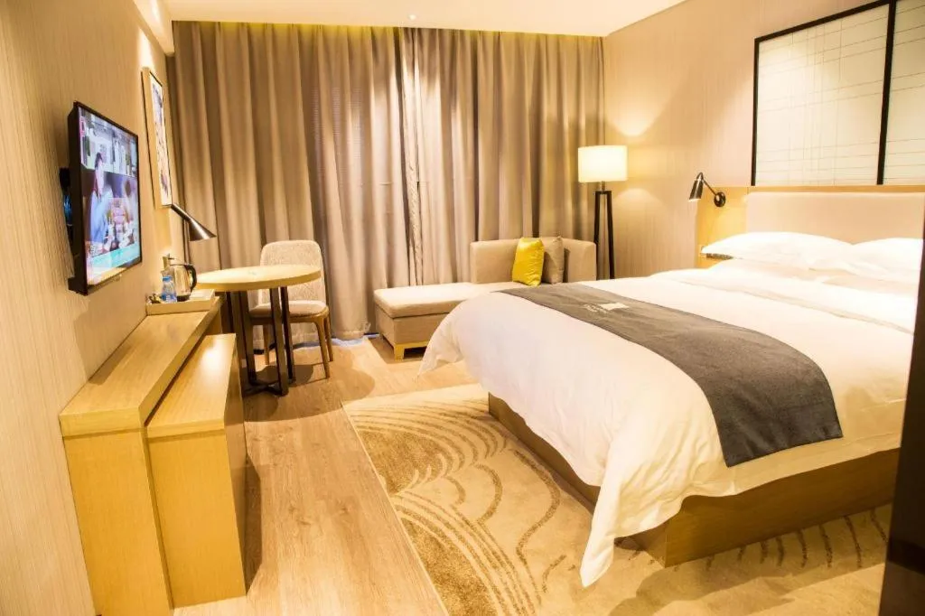 Bed in Echarm Hotel Nanchang Hongcheng Wangfujing