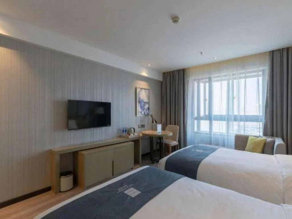 Bed in Echarm Hotel Nanchang Hongcheng Wangfujing