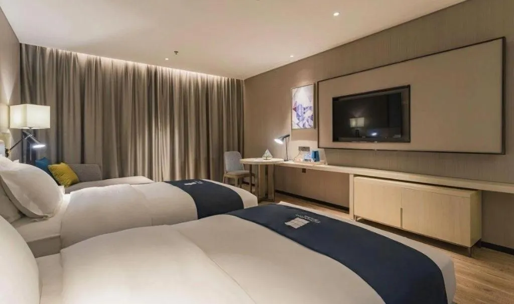 Bed in Echarm Hotel Nanchang Hongcheng Wangfujing