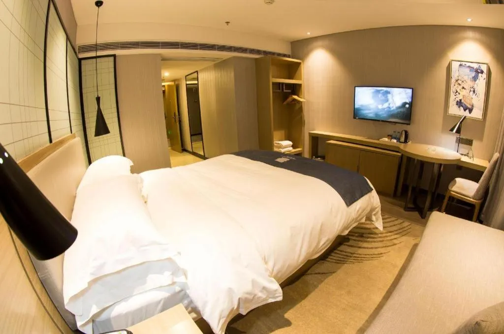 Bed in Echarm Hotel Nanchang Hongcheng Wangfujing