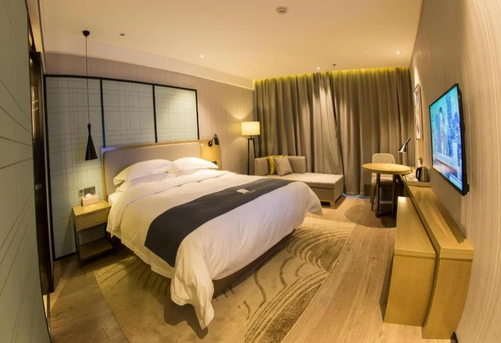 Bed in Echarm Hotel Nanchang Hongcheng Wangfujing