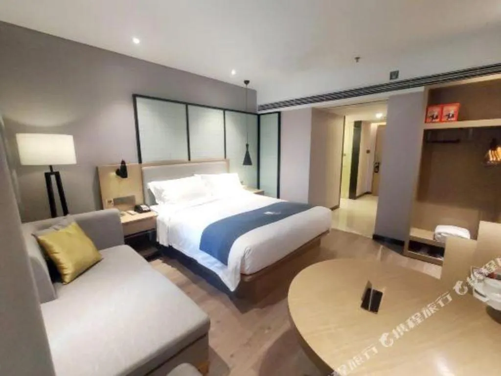 Bed in Echarm Hotel Nanchang Hongcheng Wangfujing
